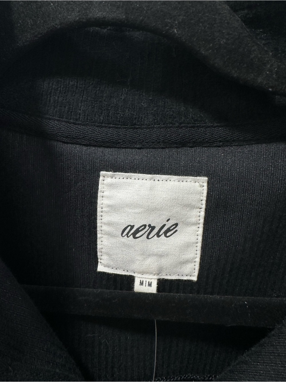 aerie Black Cropped Corduroy Utility Jacket - Picture 5 of 6